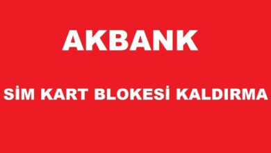 Akbank SIM Kart Bloke Kaldırma