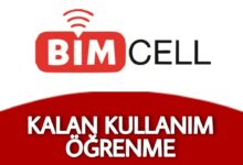 Bimcell Kalan Kullanım Sorgulama