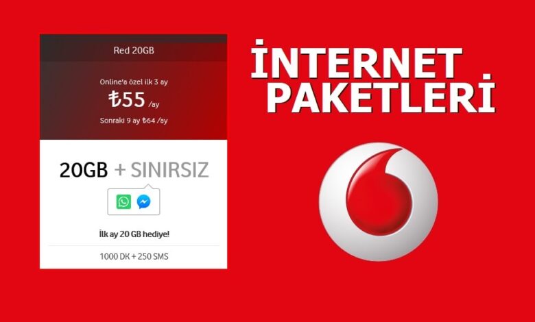 Vodafone Sınırsız İnternet Mobil Tarifeleri